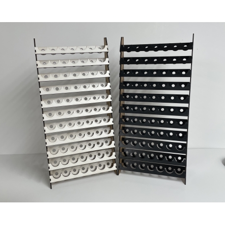 77 Pot Paint Rack Vallejo size Black and White