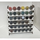 42 Pot Mini Tall Paint Rack Vallejo size Black and White