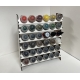 42 Pot Mini Tall Paint Rack Vallejo size Black and White